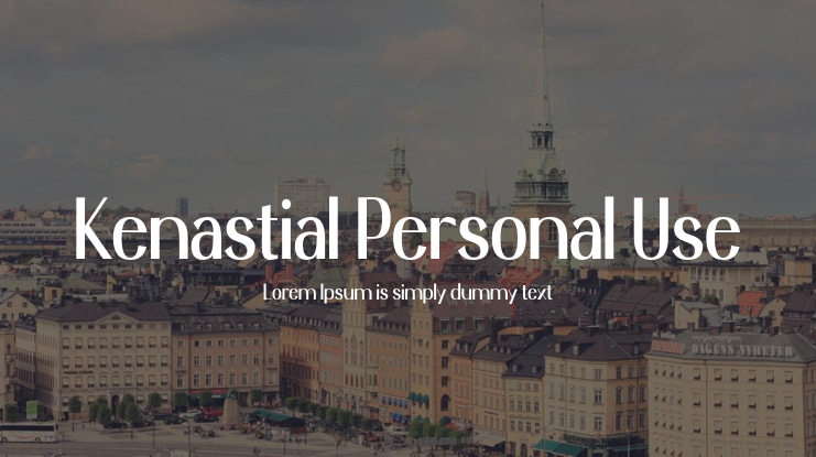 Kenastial Personal Use Font