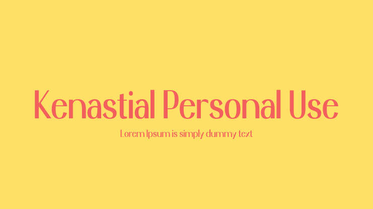 Kenastial Personal Use Font