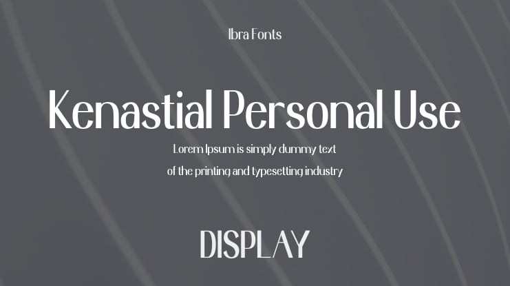 Kenastial Personal Use Font