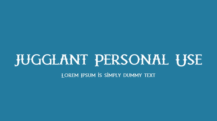 Jugglant Personal Use Font