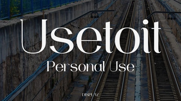 Usetoit Personal Use Font
