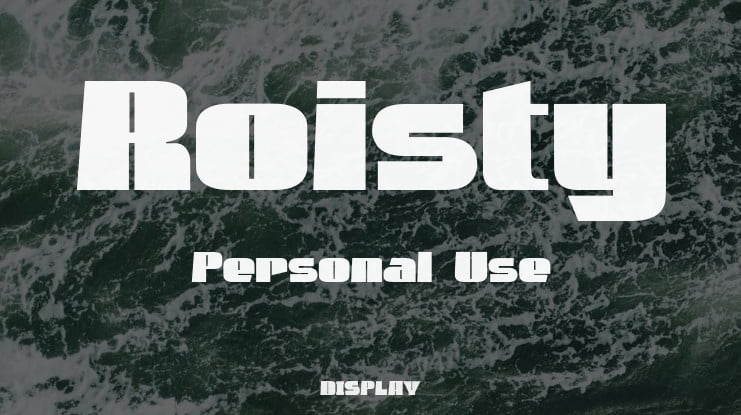 Roisty Personal Use Font