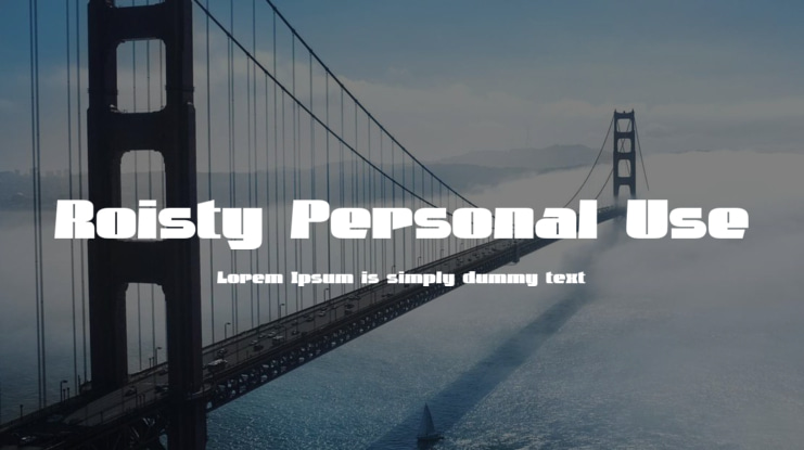 Roisty Personal Use Font