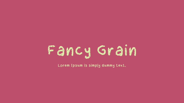 Fancy Grain Font