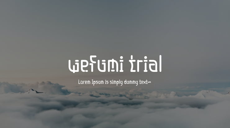 wefumi trial Font