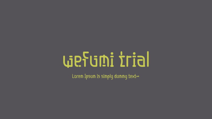 wefumi trial Font