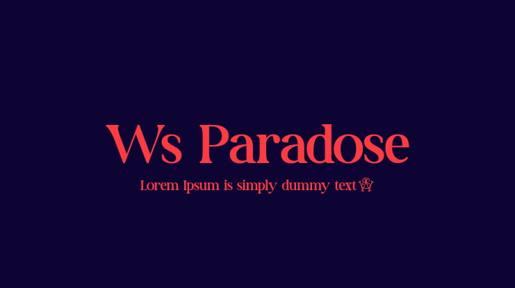 Ws Paradose Font