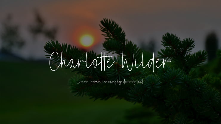Charlotte Wilder Font