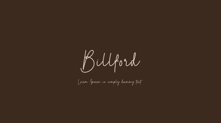 Billford Font