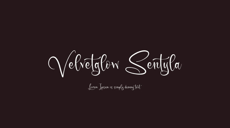 Velvetglow Sentyla Font