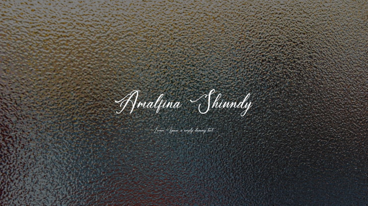 Amalfina Shinndy Font