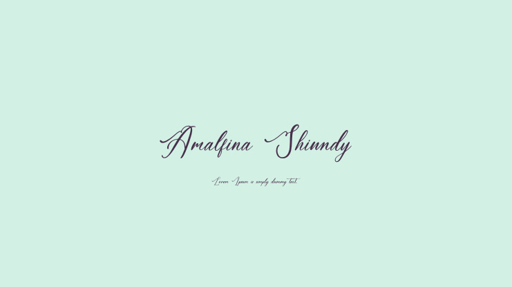 Amalfina Shinndy Font