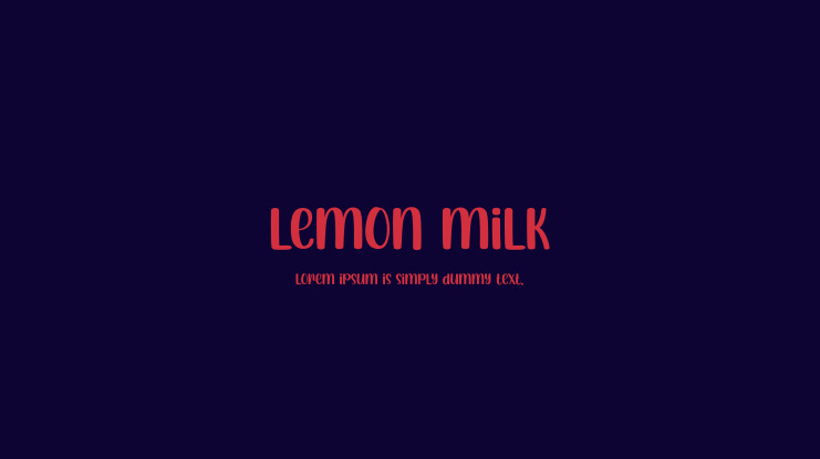 Lemon Milk Font