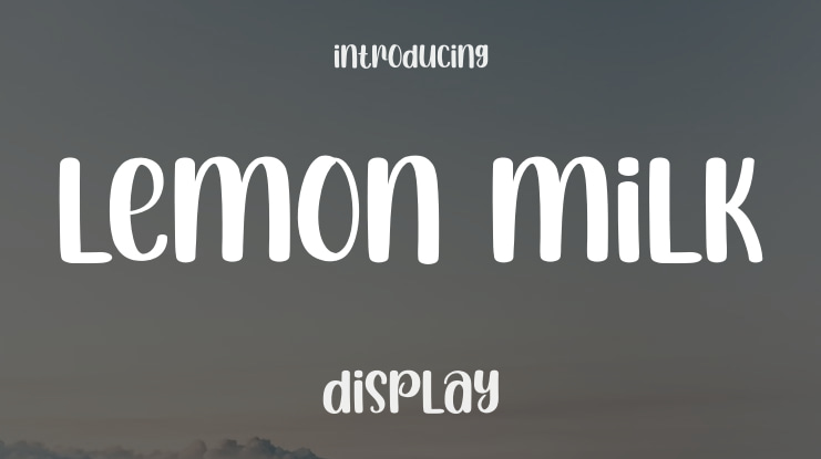 Lemon Milk Font