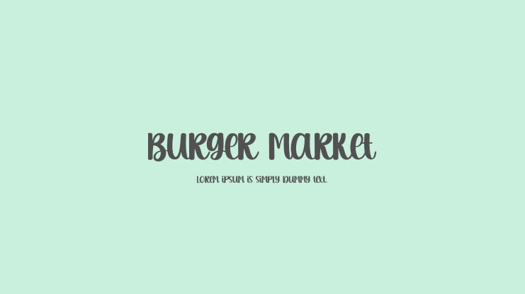 Burger Market Font