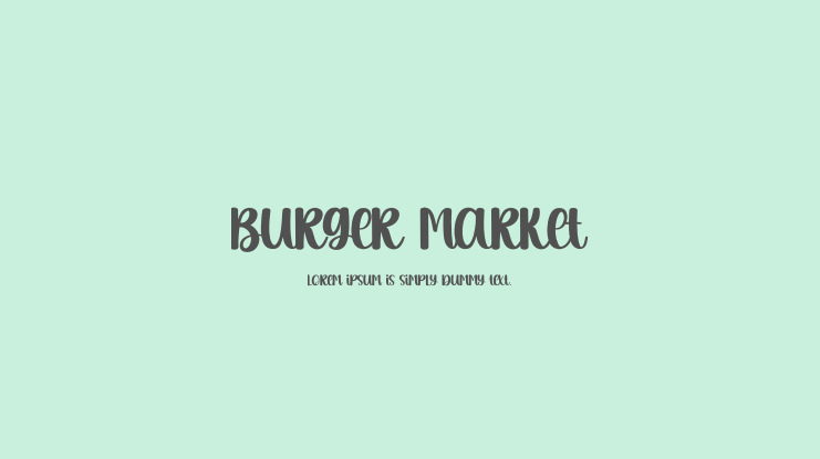 Burger Market Font