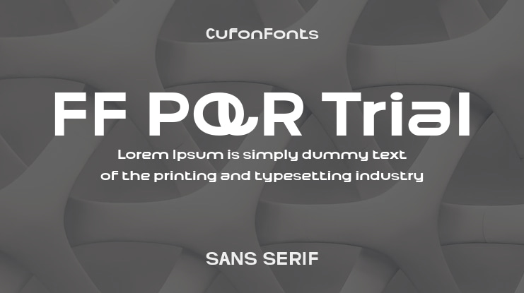 FF PQR Trial Font