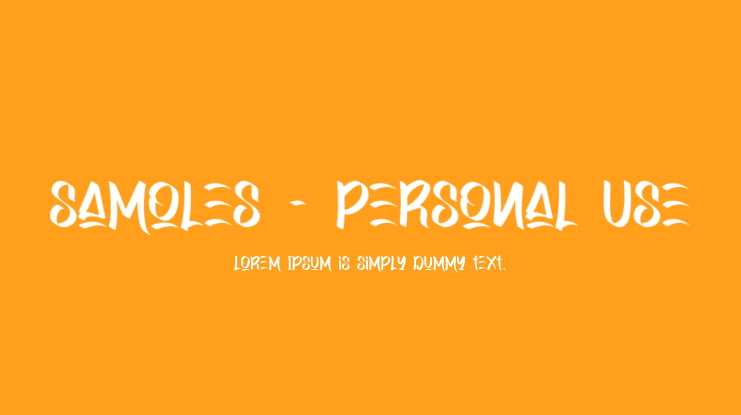 Samoles - Personal Use Font