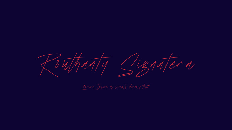 Routhanty Signatera Font