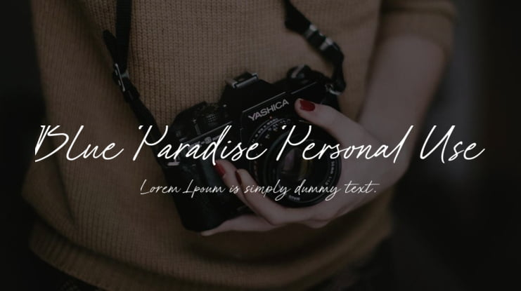 Blue Paradise Personal Use Font