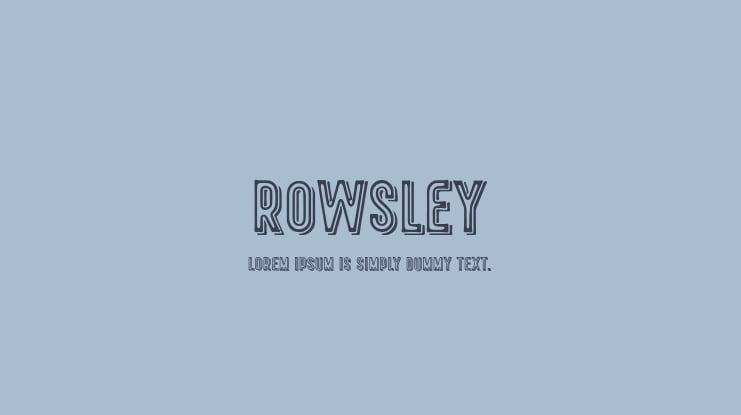Rowsley Font Family