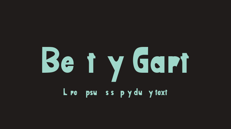 Bently Garth Font