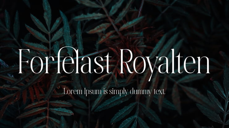 Forfelast Royalten Font