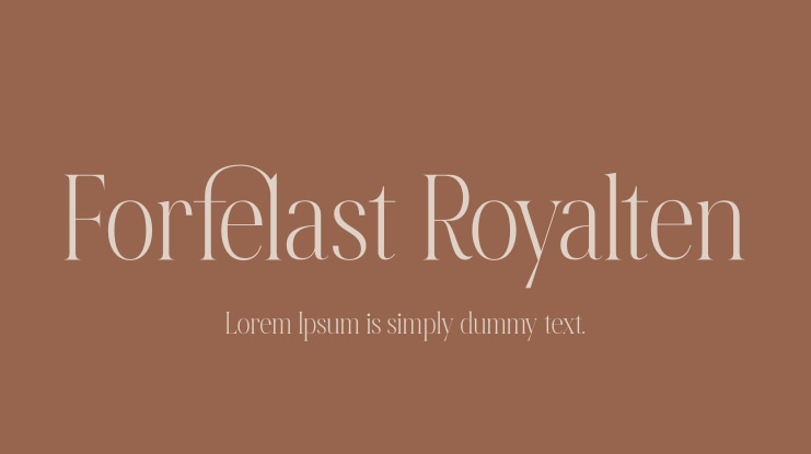 Forfelast Royalten Font