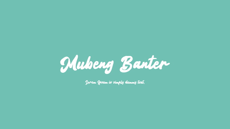 Mubeng Banter Font