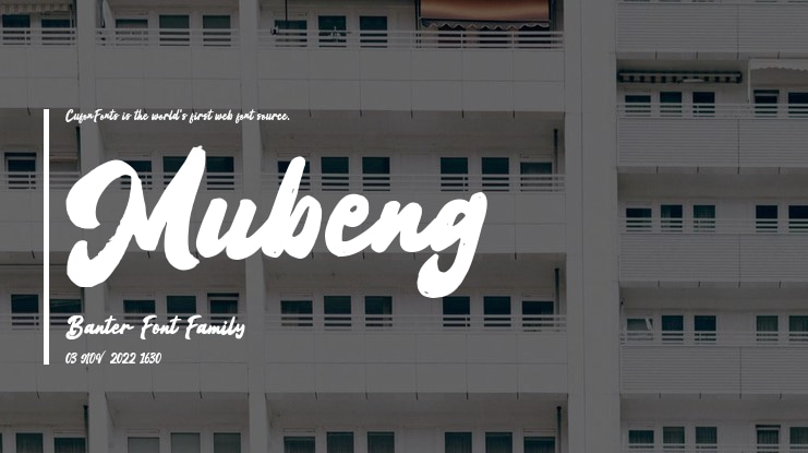 Mubeng Banter Font