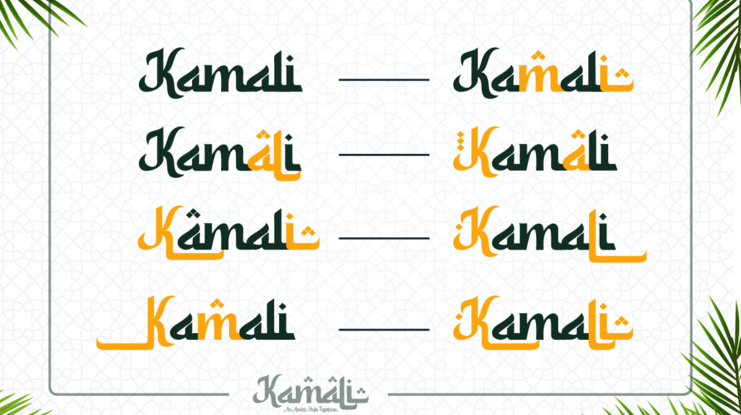 Kamali - An Arabic Style Typeface Font