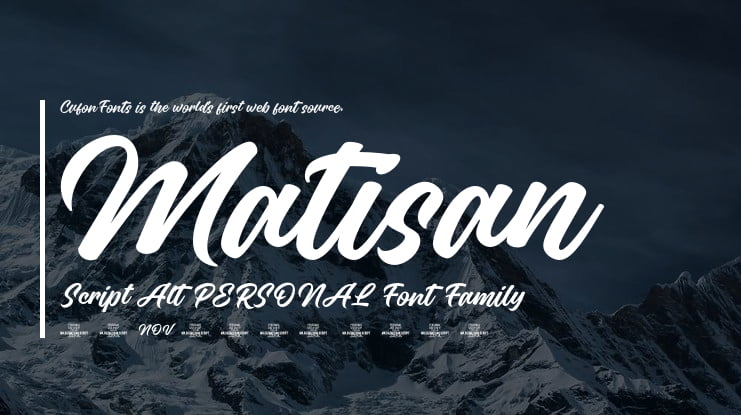 Matisan Script Alt PERSONAL Font Family