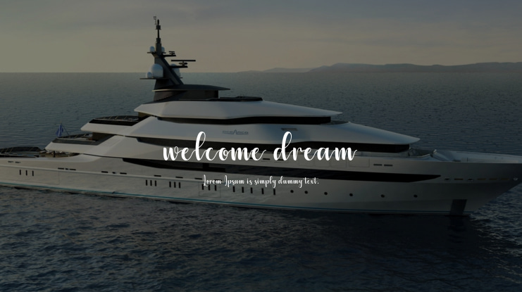 welcome dream Font