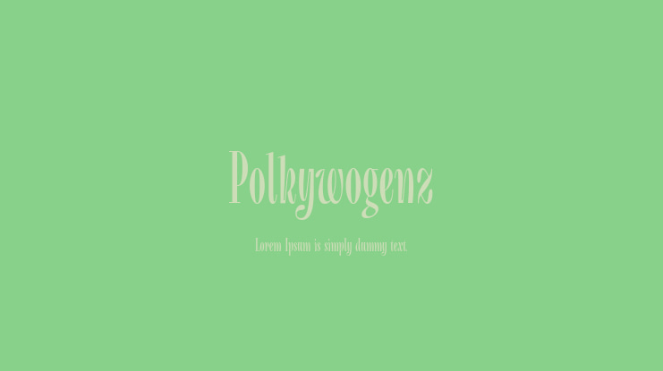 Polkywogenz Font