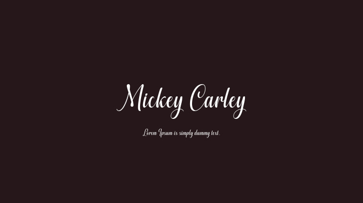 Mickey Carley Font