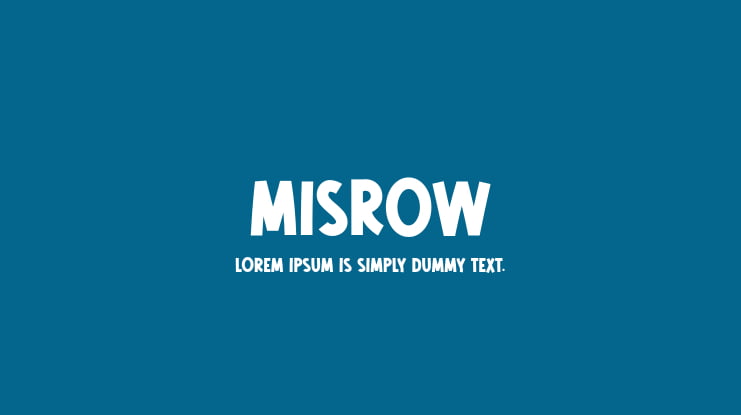 Misrow Font