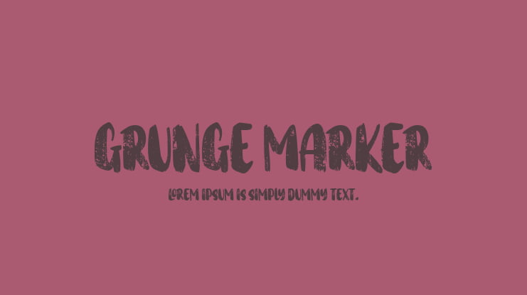 Grunge Marker Font