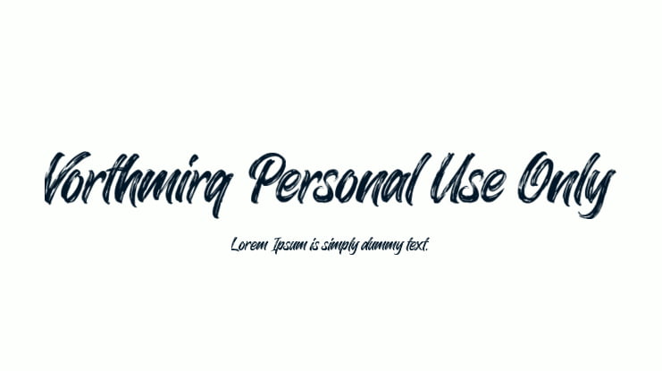 Vorthmirq Personal Use Only Font