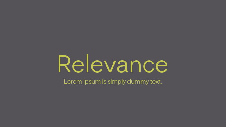 Relevance Font Family