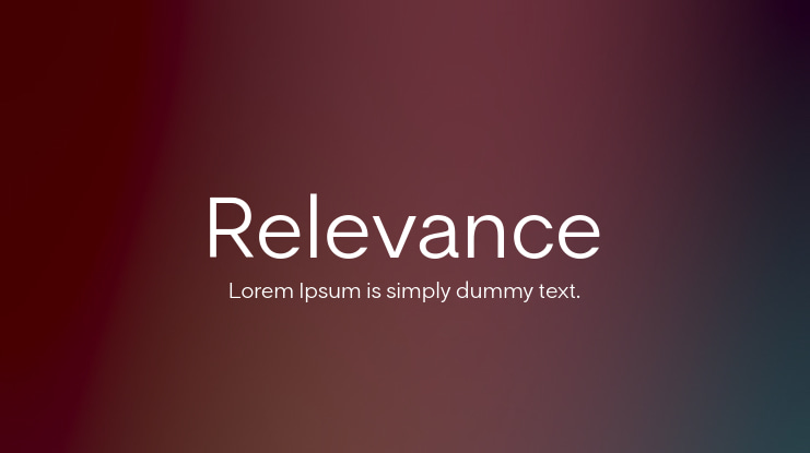 Relevance Font Family
