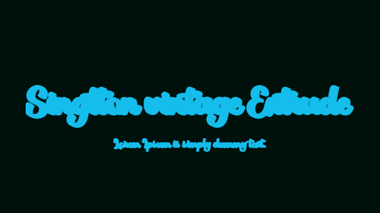 Singtton vintage Extrude Font Family