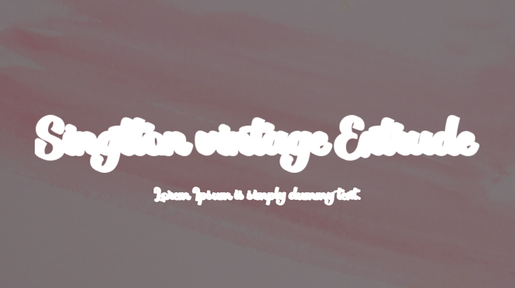 Singtton vintage Extrude Font Family