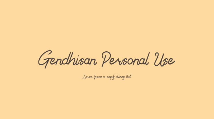 Gendhisan Personal Use Font
