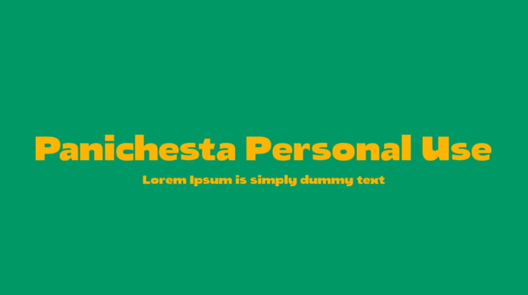 Panichesta Personal Use Font