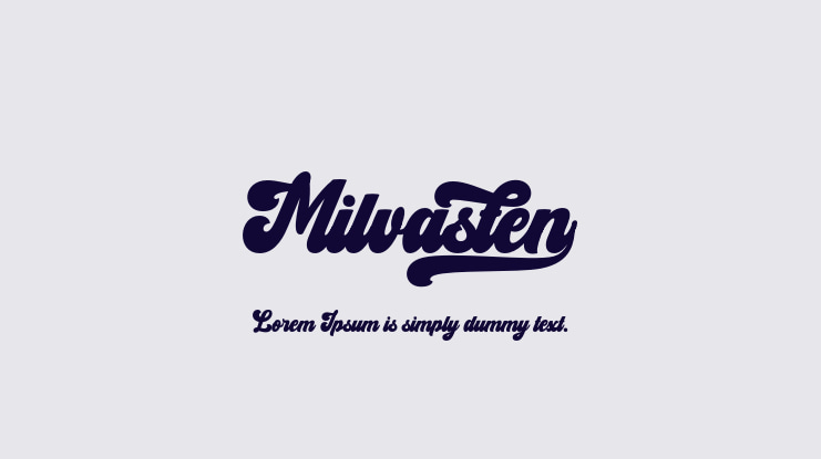 Milvasten Font