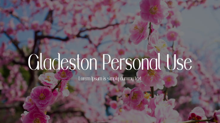 Gladeston Personal Use Font