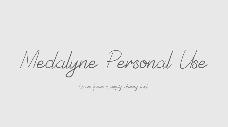 Medalyne Personal Use Font