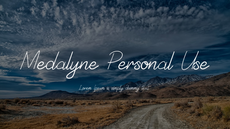 Medalyne Personal Use Font