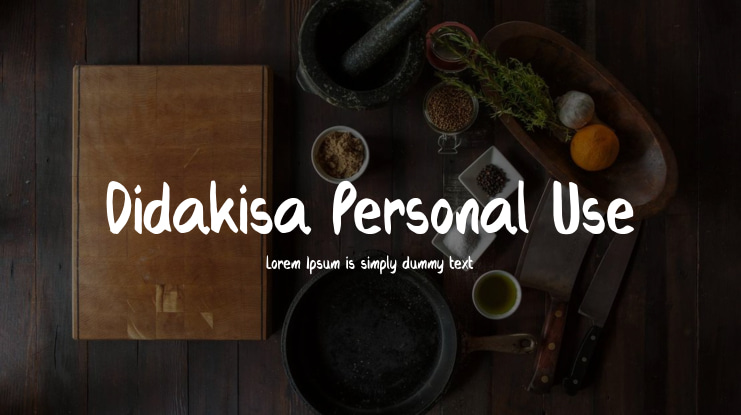 Didakisa Personal Use Font