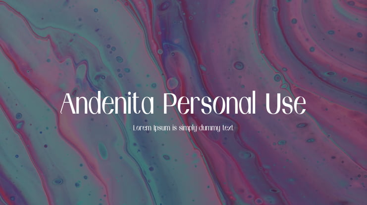 Andenita Personal Use Font